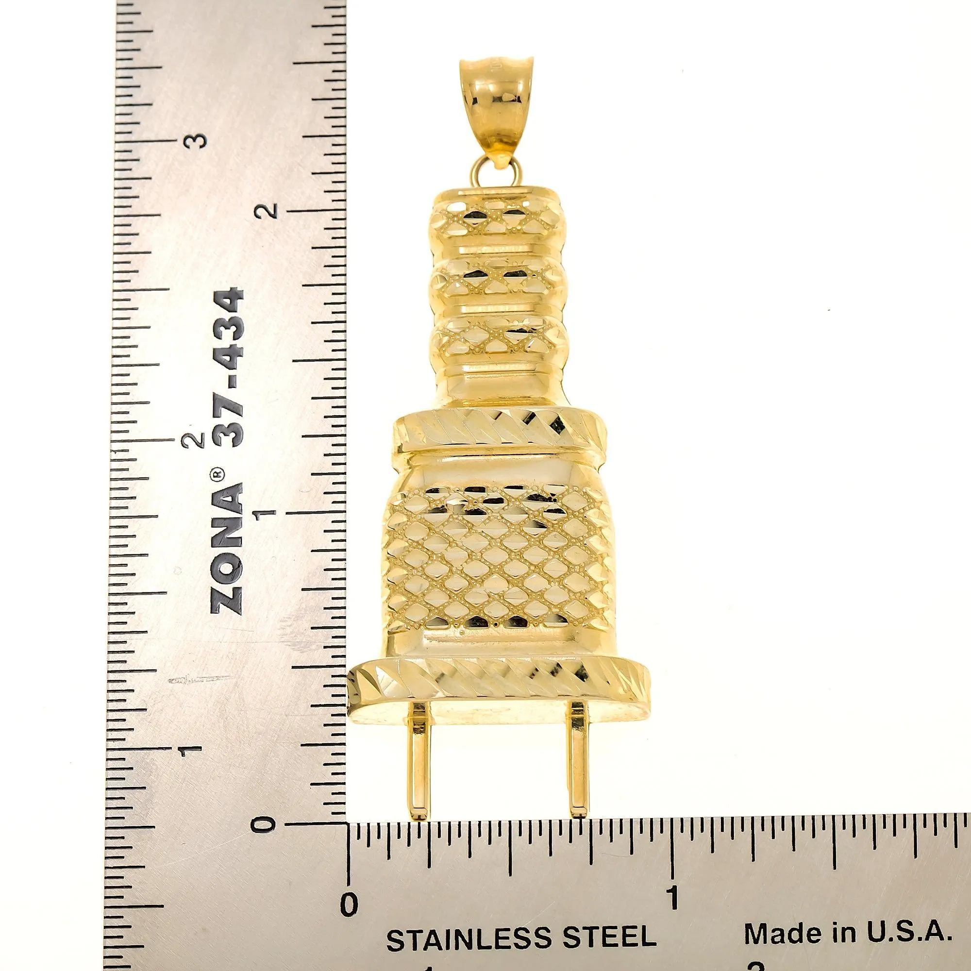 10K GOLD PLUG PENDANT 7.5G