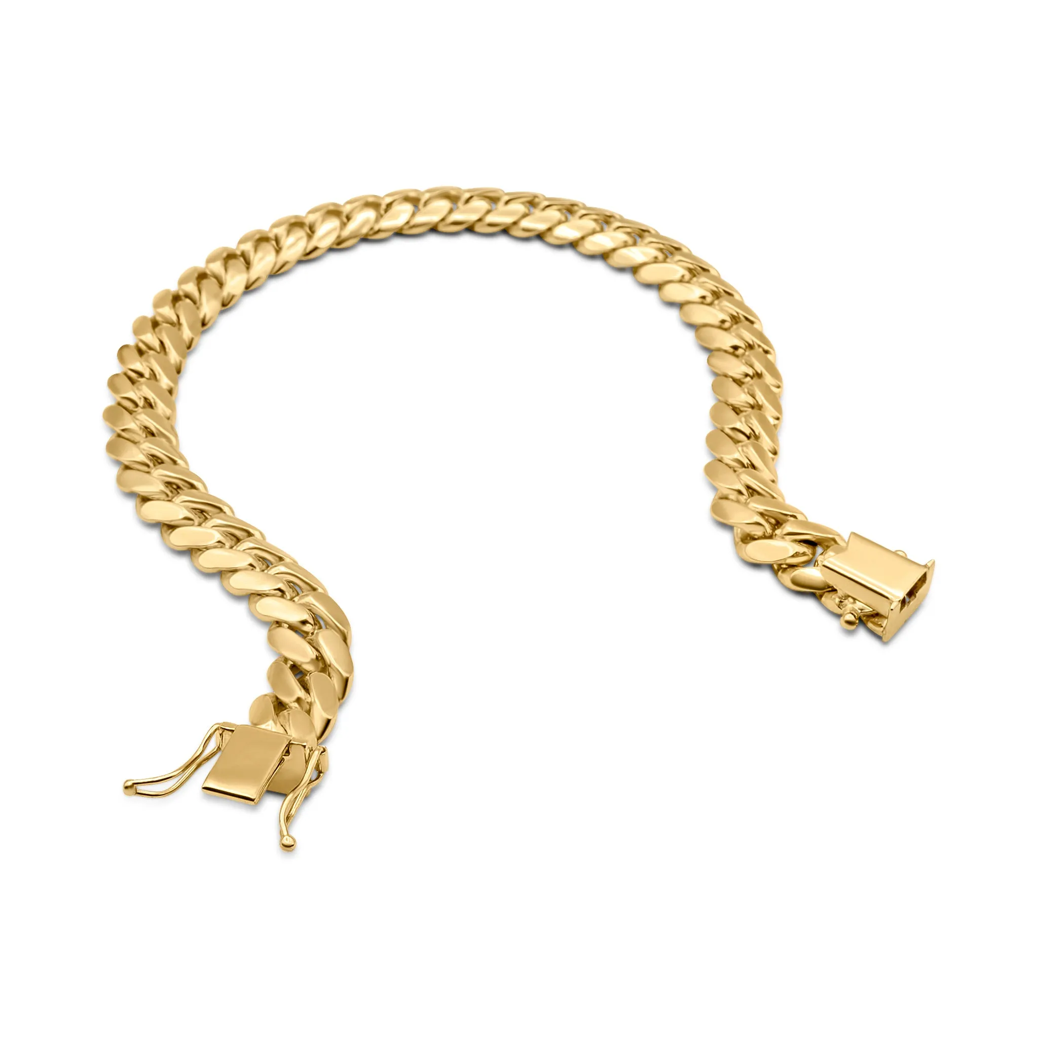 10K Solid Yellow Gold Miami Cuban Link Bracelet 8.5mm