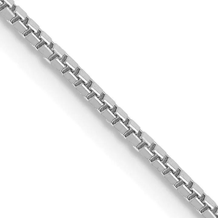 10KT White Gold 16-inch 1MM Lobster Clasp Box Chain