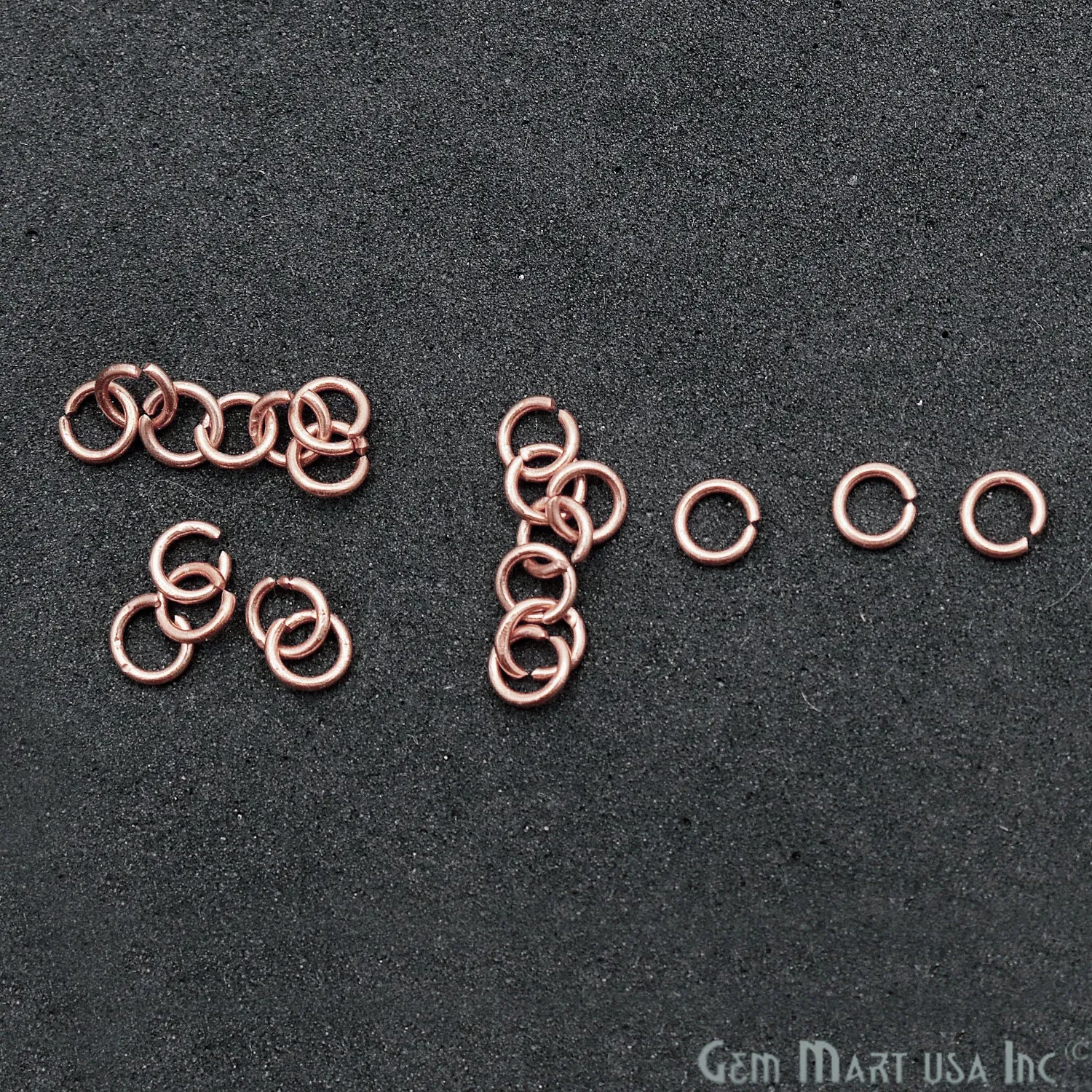 10pc Lot Open Jump Rings 4mm Rose Gold Plated Finding Jewelry Charm