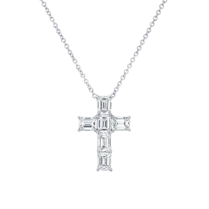 1.23ctw Diamond Cross Brooch Pendant