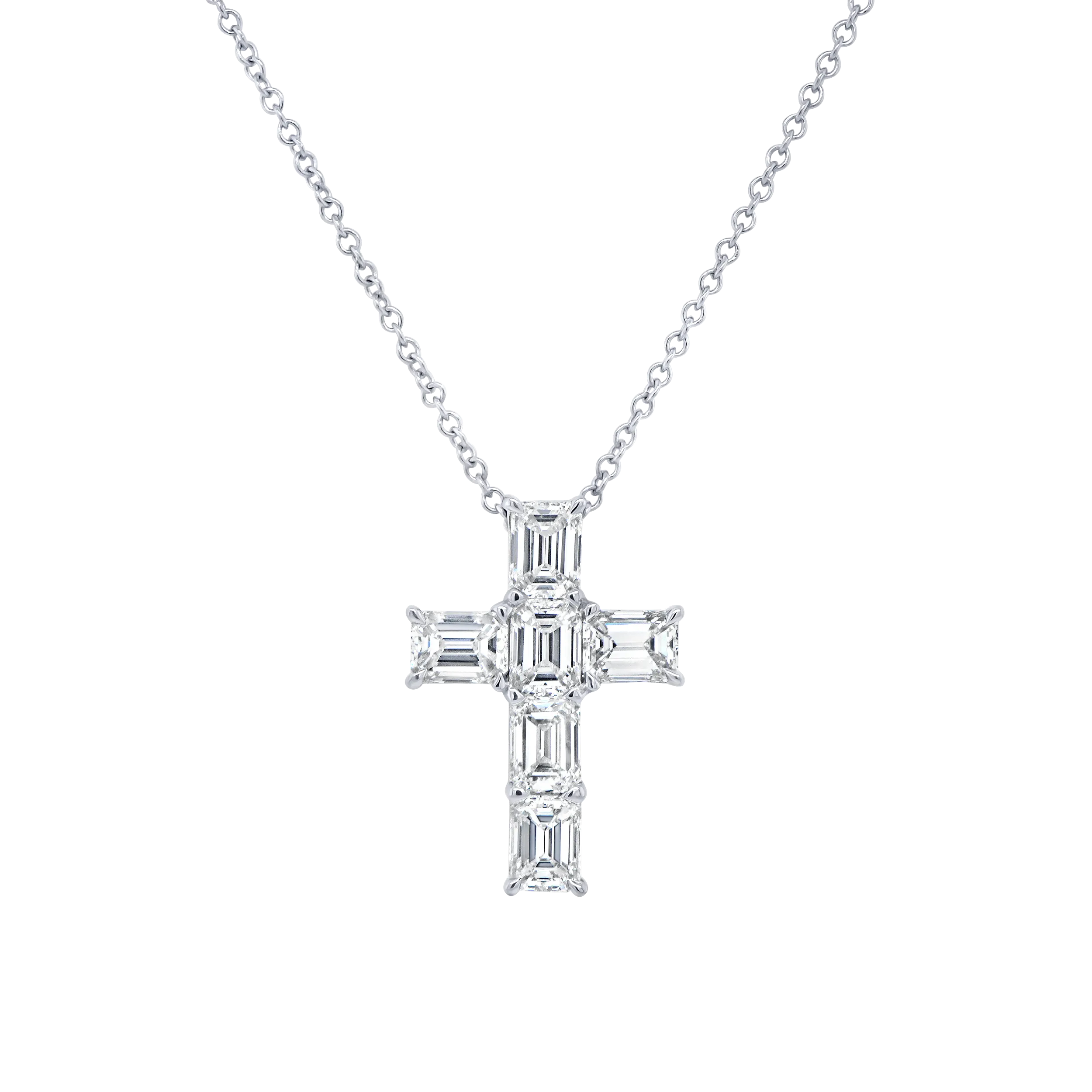 1.23ctw Diamond Cross Brooch Pendant