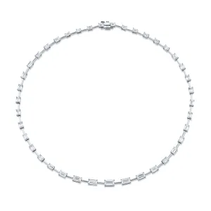 12.59ctw Emerald Cut Diamond Necklace