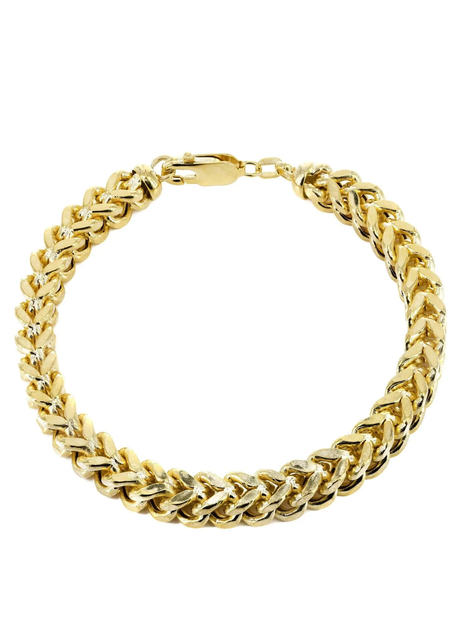 14K Gold Bracelet Semi Solid  Franco