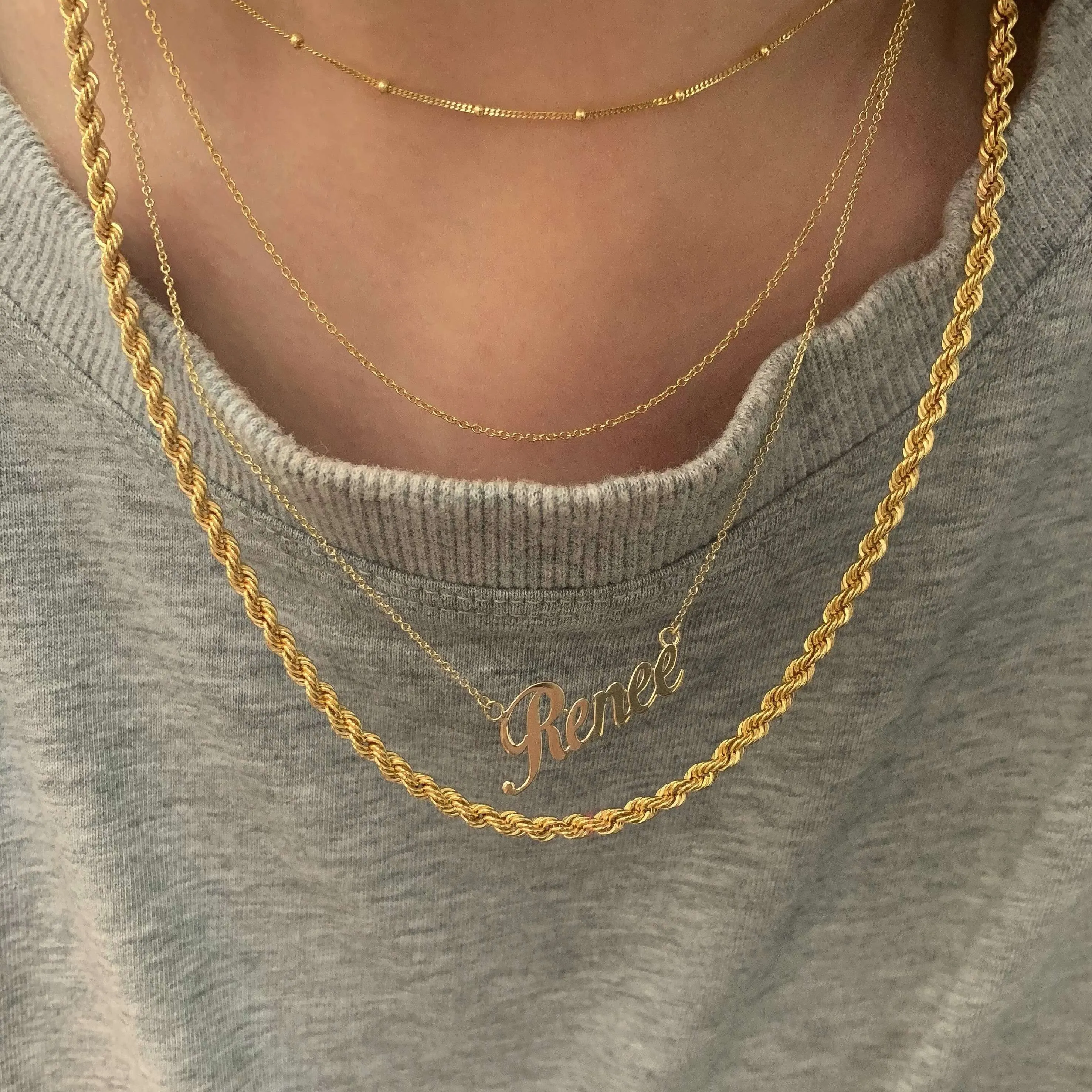 14K Gold Cable Chain Necklace