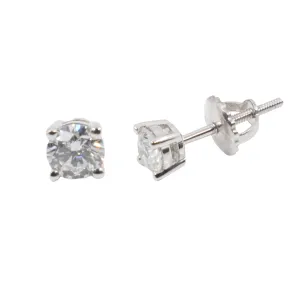 14K White Gold Tdw: 0.50ct Lab-Grown Diamond Stud Earring - 20753993