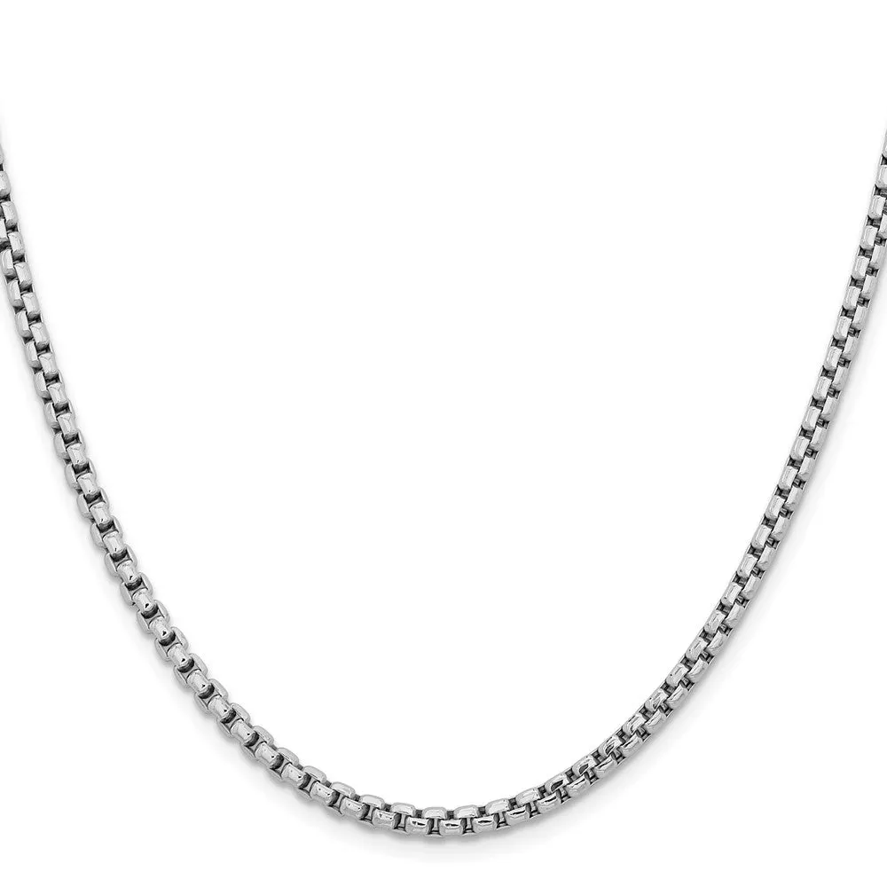 14KT White Gold 24-inch 3.6MM Box Chain