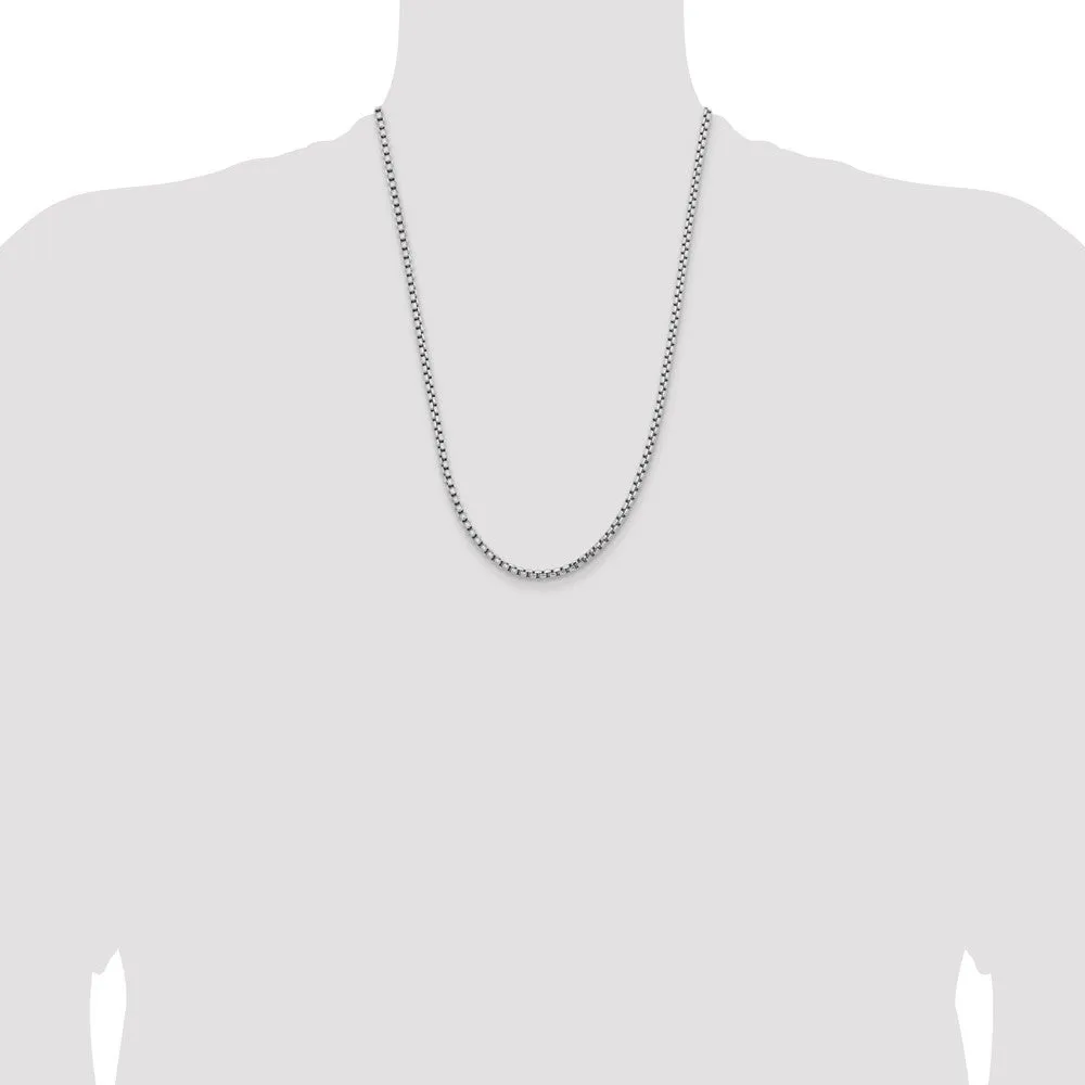 14KT White Gold 24-inch 3.6MM Box Chain