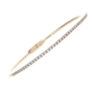 18k Yellow Gold Diamond Stretch Bangle