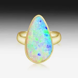 18kt Yellow Gold Boulder Opal ring