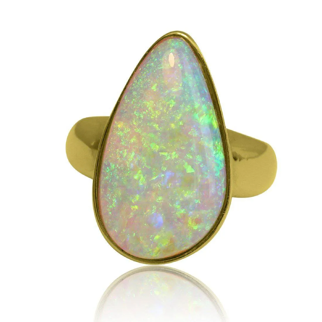 18kt Yellow Gold Boulder Opal ring