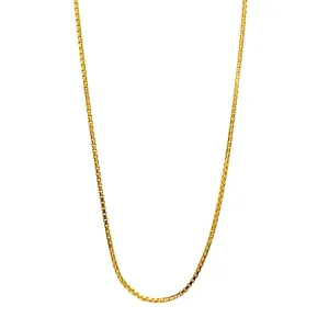 22K Yellow Gold Box Chain Necklace