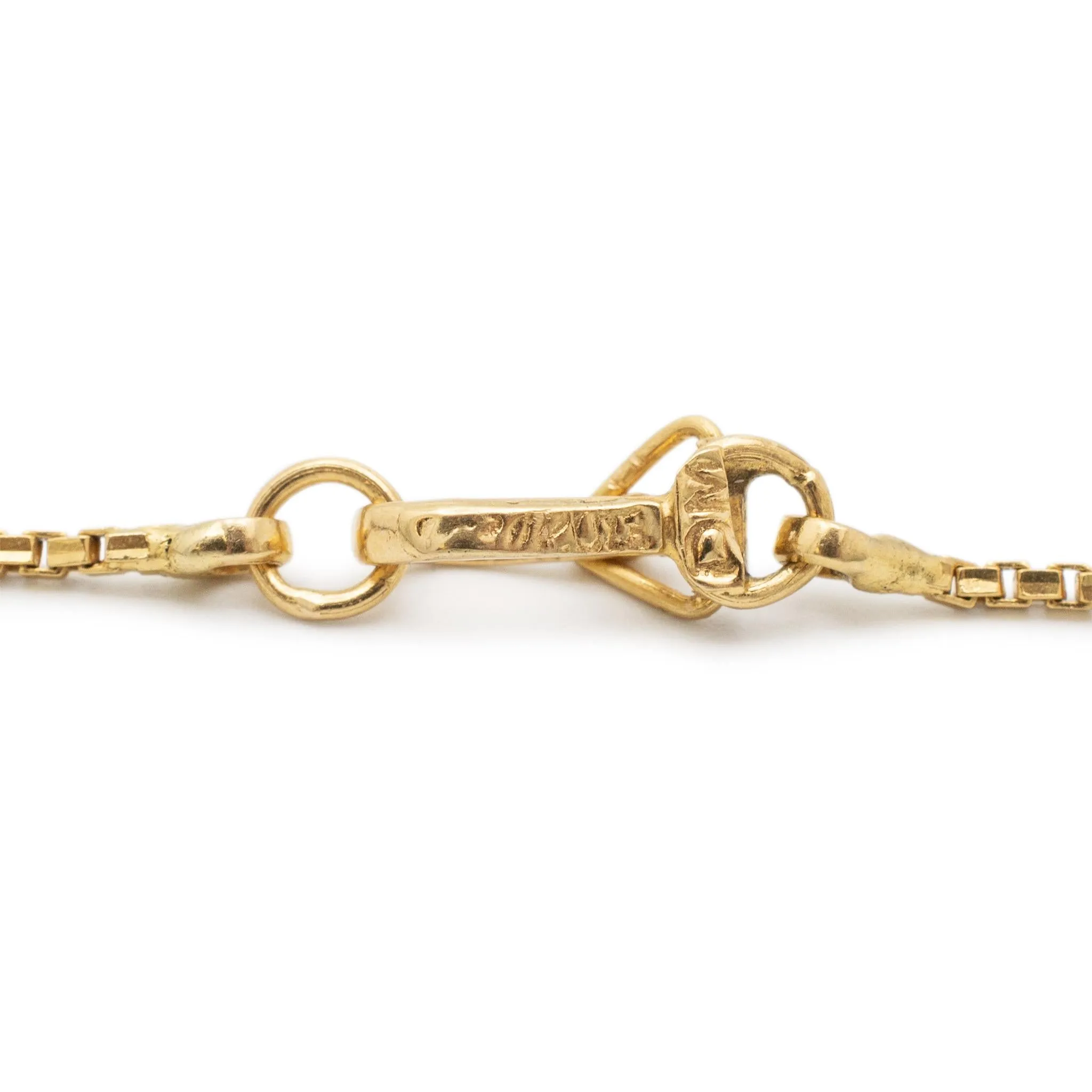 22K Yellow Gold Box Chain Necklace