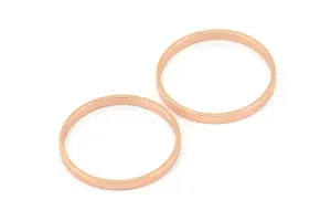 22mm Circle Connectors - 8 Rose Gold Plated Brass Circle Connectors (22x0.8x2mm) D0312 Q0679