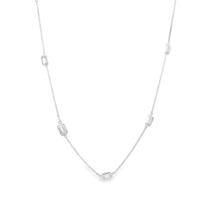 2.59ct 18k White Gold Diamond By The Yard Necklace