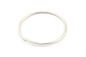 30mm Wire Hoops, 12 Antique Silver Plated Brass Wire Hoops (30x1.2mm) Bs 1230 H0537