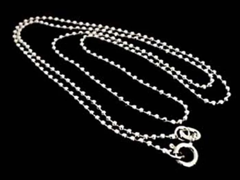 30" Thin Gauge 1.5mm Cut Ball Chain, Sterling