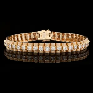 4.30ct tw Diamond Yellow Gold Bracelet