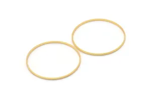 45mm Circle Connector, 3 Gold Plated Brass Circle Connectors (45x1.7x0.8mm) E053Q1061