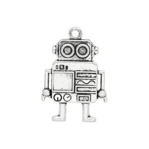 5 Pcs Tibetan Silver ROBOT TOY 3D 40mm x 27mm Charms Pendants, Lead & Nickel Free Metal Charms Pendants Beads