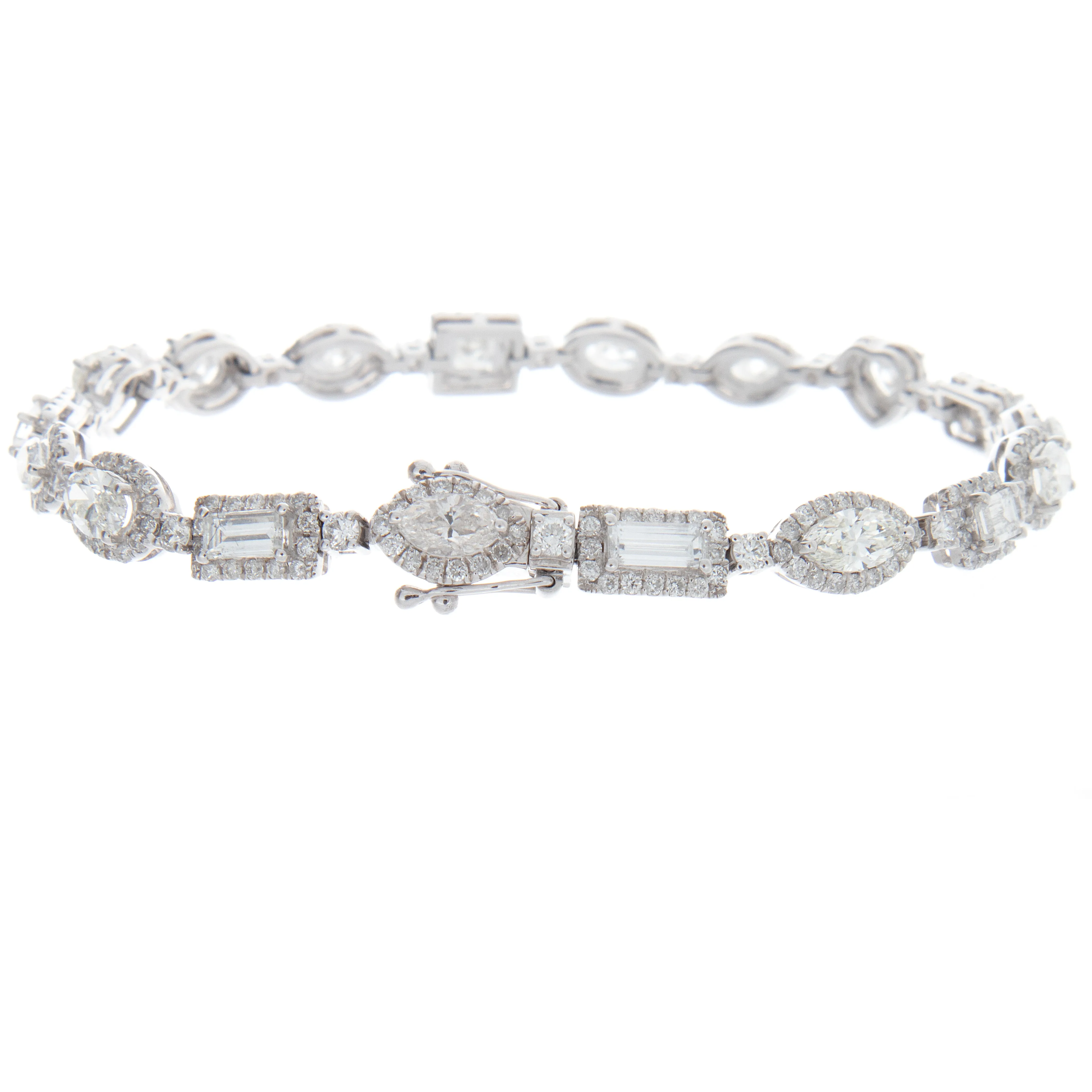 7.13ct 18k White Gold Diamond Bracelet