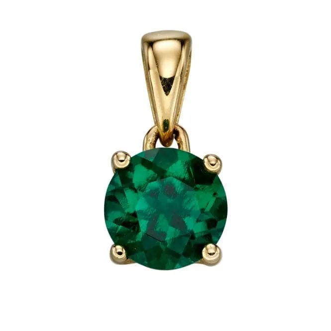 9ct May Created Emerald Pendant GP2192