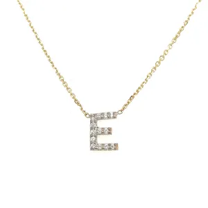 9ct Yellow Gold Mini Dia Initial Necklace