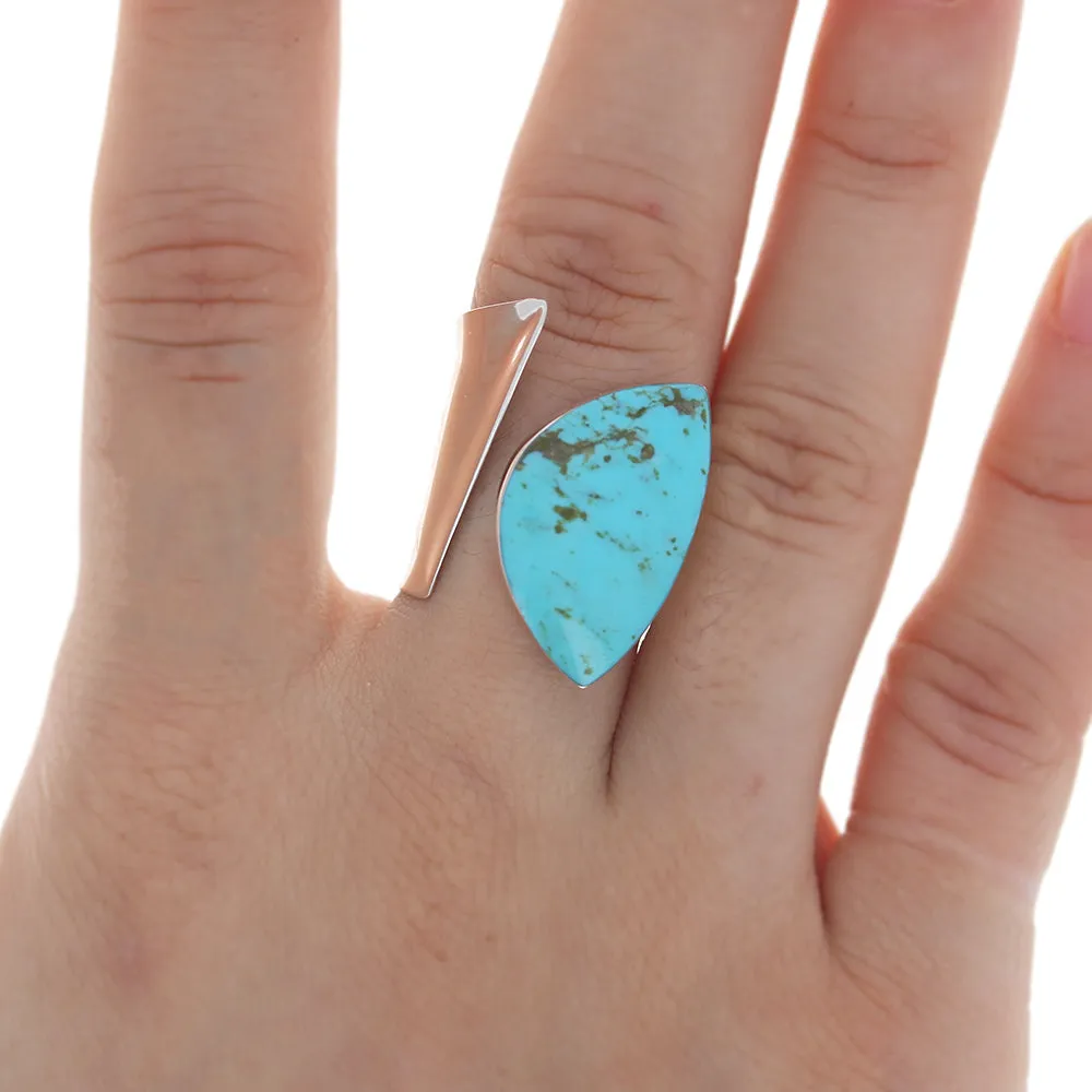 Adjustable Turquoise Mod Ring