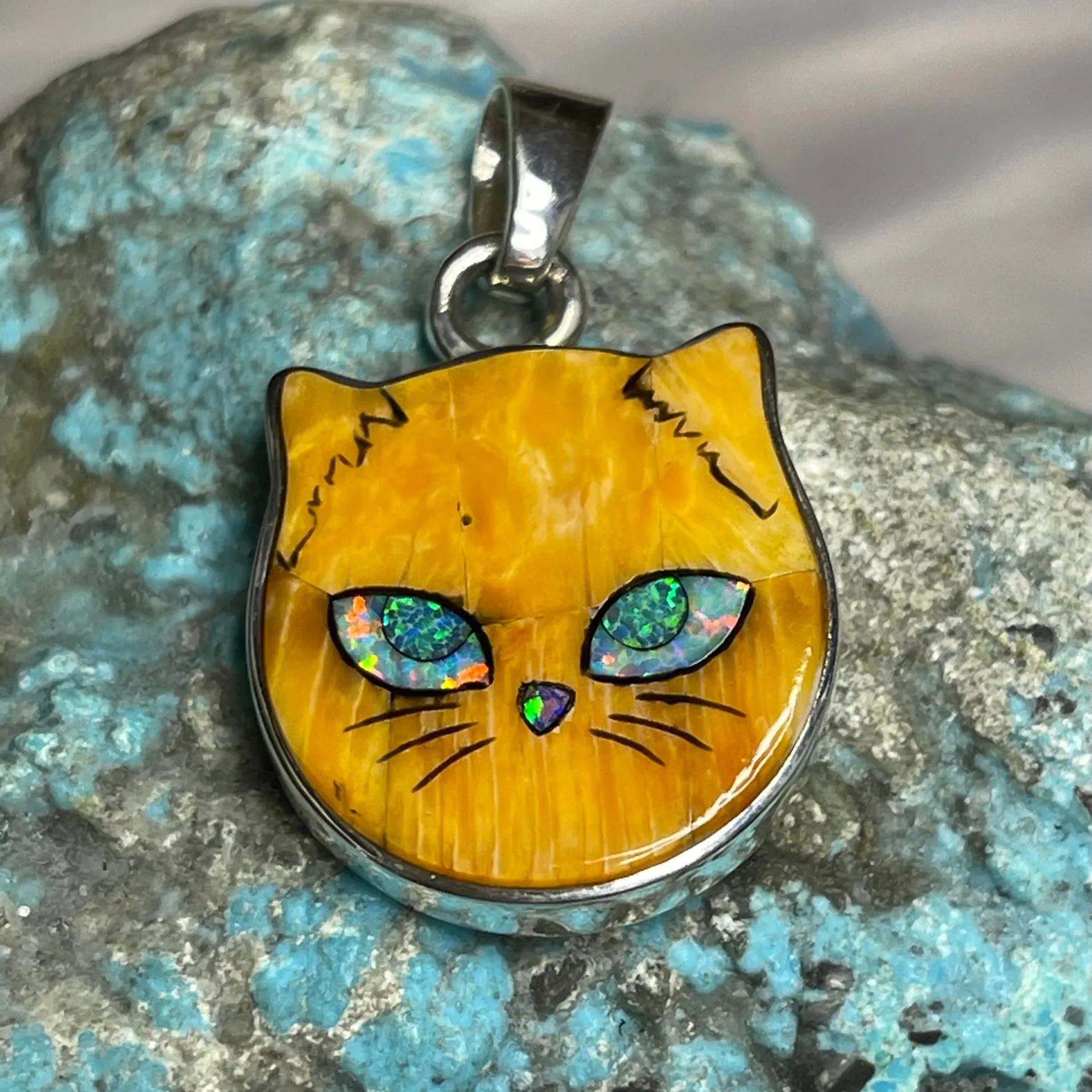 Allie Cats Inlay Pendants