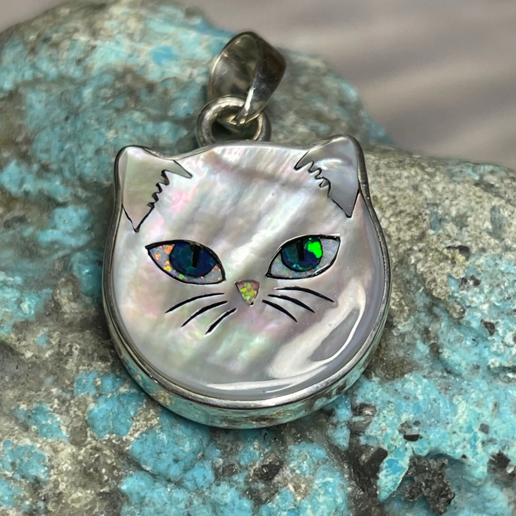 Allie Cats Inlay Pendants