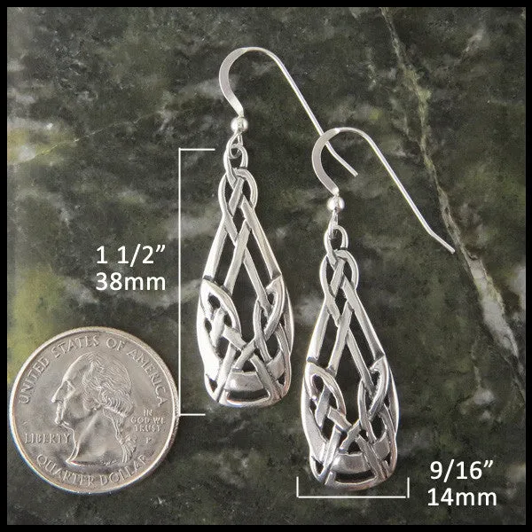 Art Nouveau Earrings in Sterling Silver