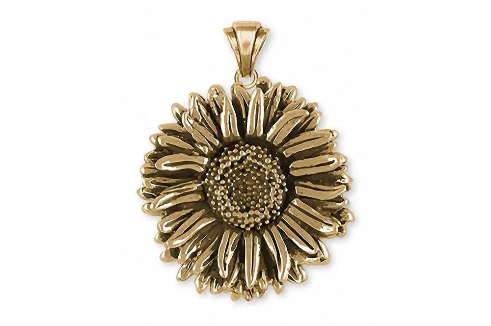 Aster Pendant Jewelry 14k Gold Handmade Flower Pendant AST2-PG