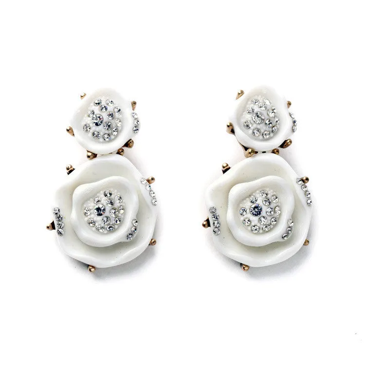 AVIA - 3D Rose Pendant Earrings