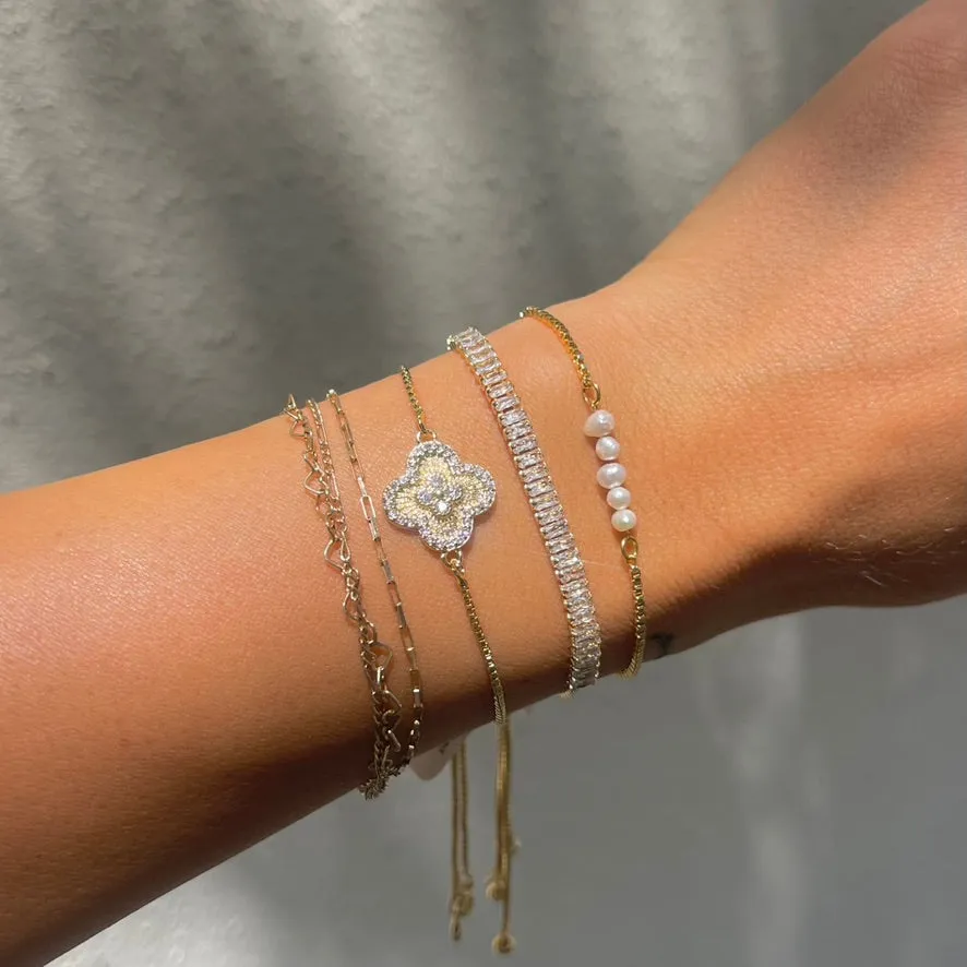 Baguette Crystal Slider Bracelet