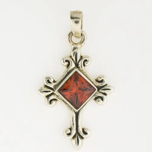 Birthstone Cross Pendants