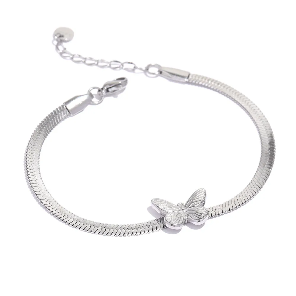 Butterfly Insect Snake Chain Bracelet