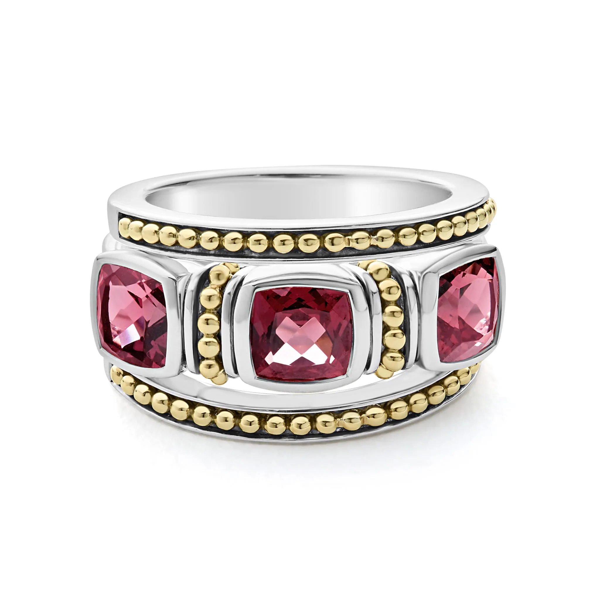 Caviar Color Rhodolite Garnet Stacking Rings