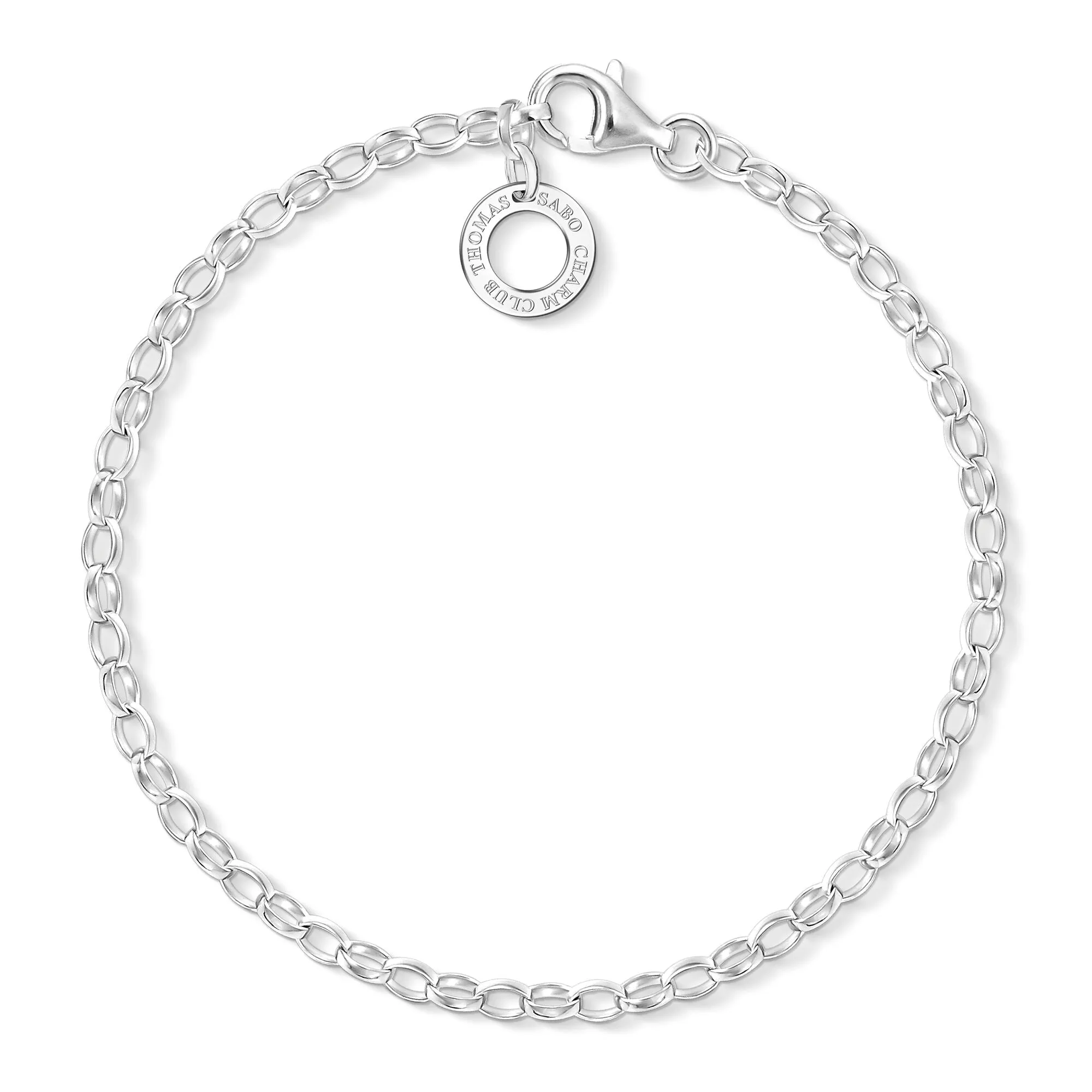 CHARM CLUB STERLING SILVER FINE BELCHER BRACELET