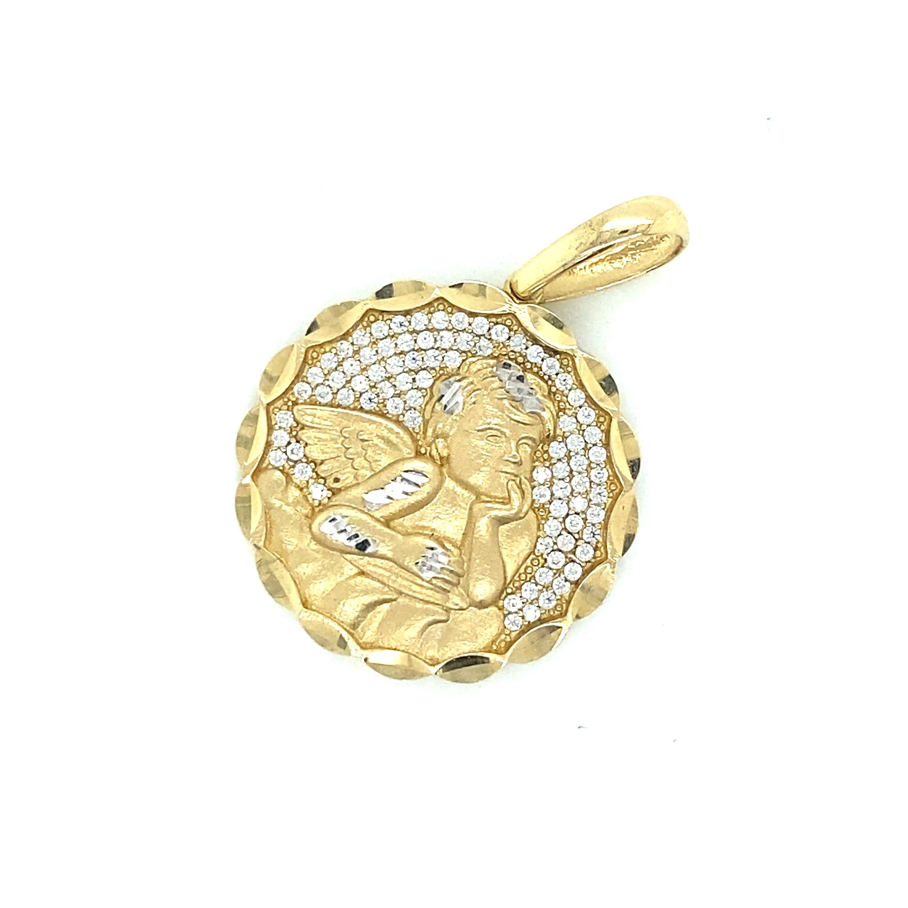 Cherub Angel Pendant 14k Gold