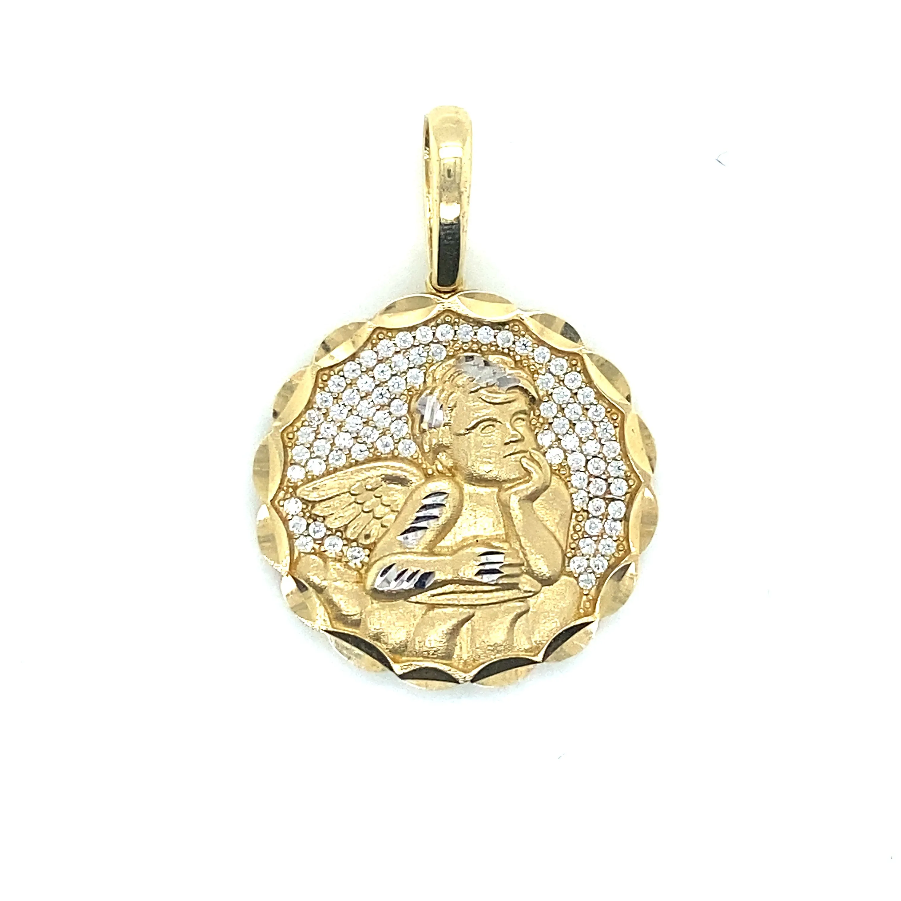 Cherub Angel Pendant 14k Gold