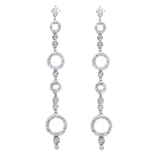 Circles Diamond Earrings (1.75 ct Diamonds) in White Gold