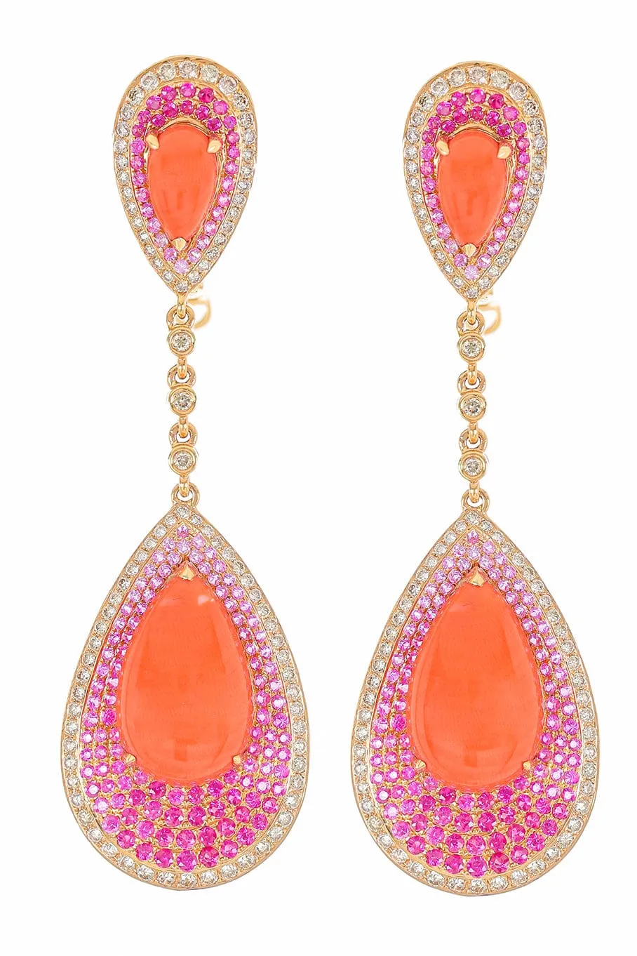 Coral Drop Earrings