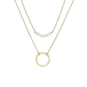 DAINTY CRYSTAL GOLD PLATED NECKLACE SET