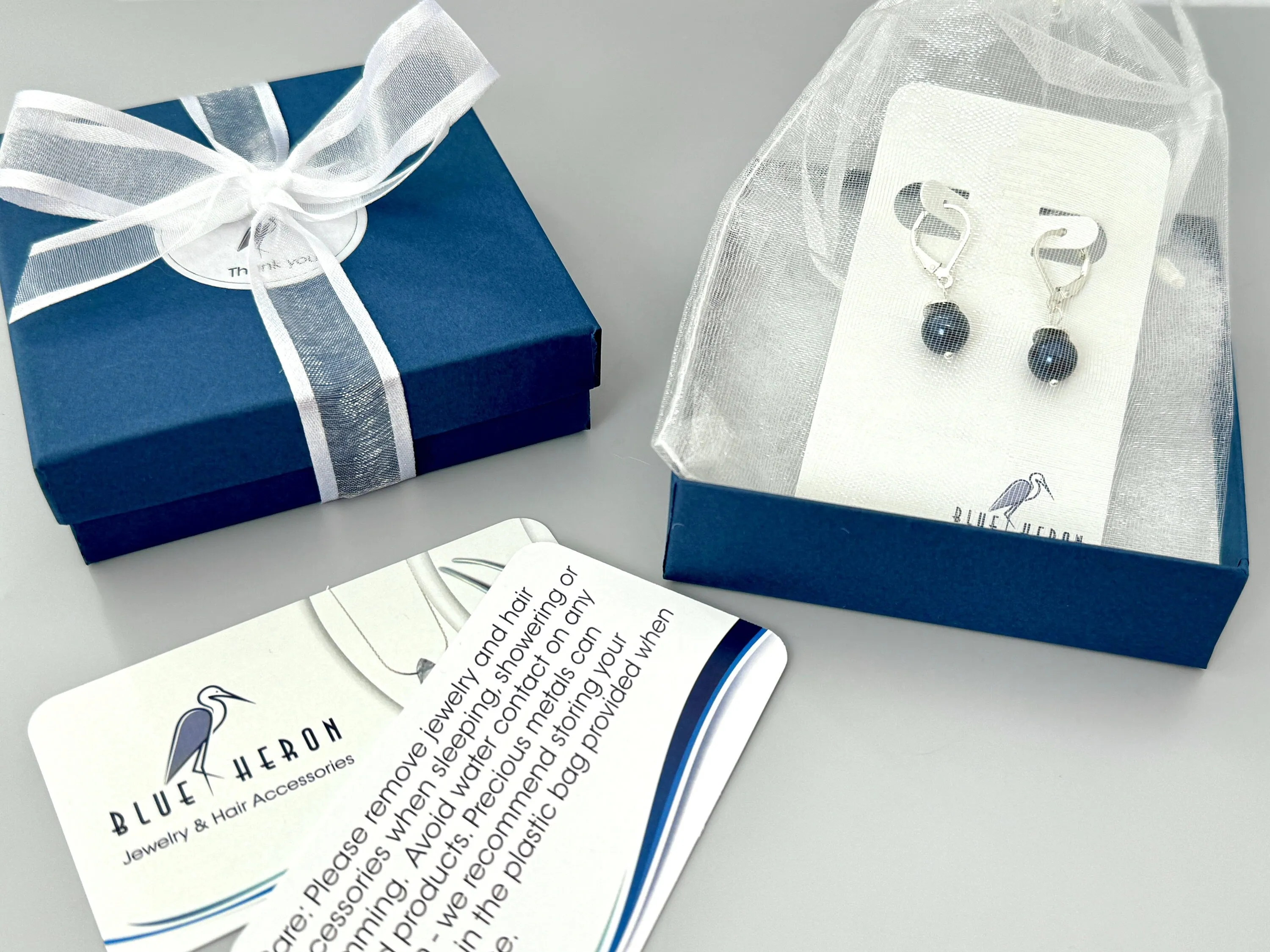 Dainty Sapphire Blue Earrings gold, sterling silver