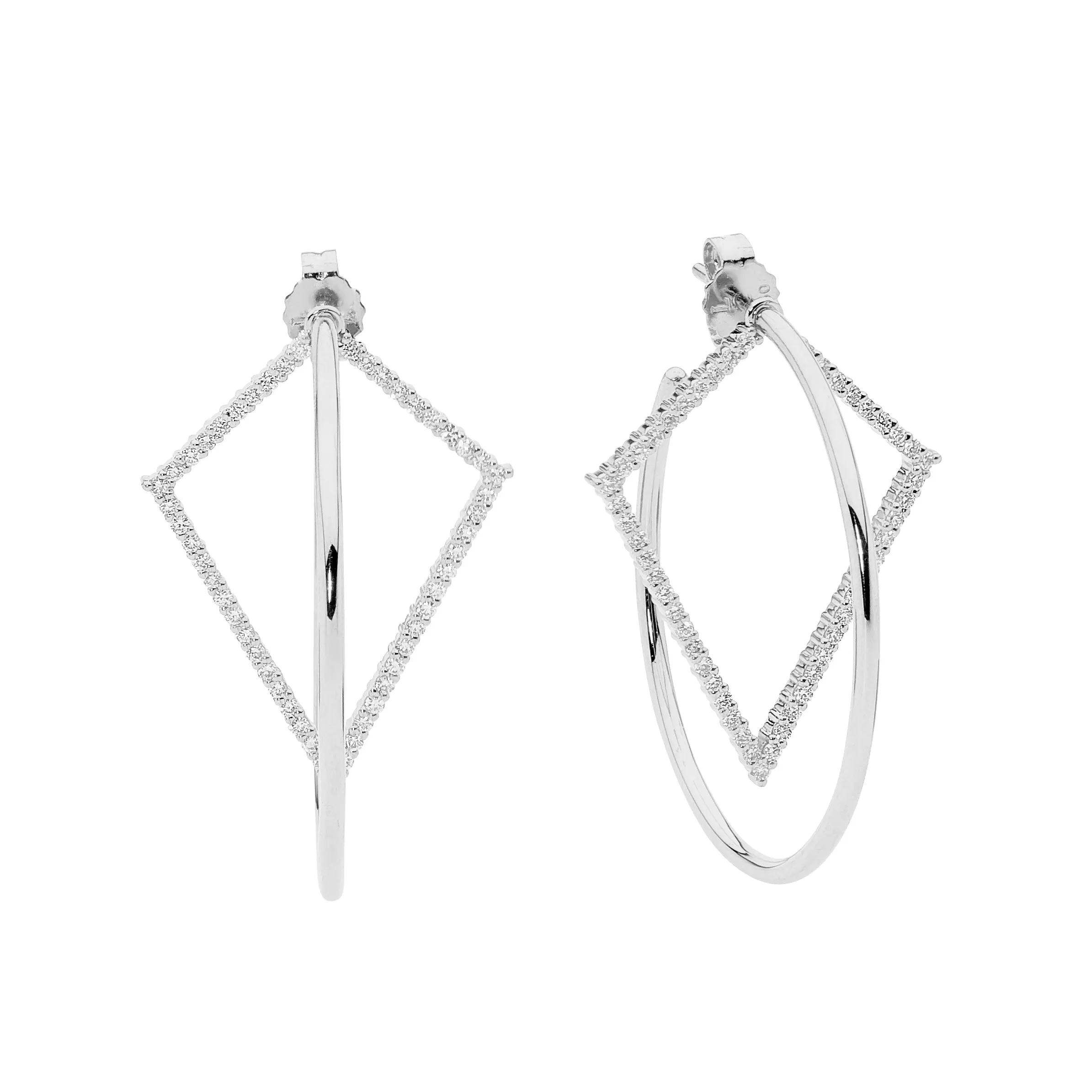 Diamond Hoop Earrings