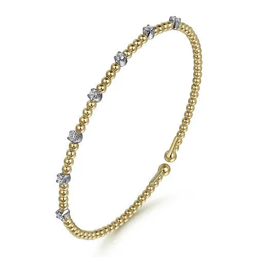 Diamond Station Bangle Bracelet