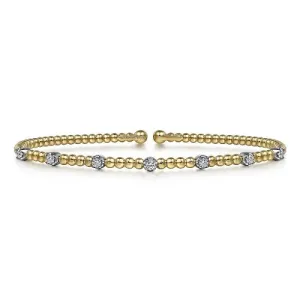 Diamond Station Bangle Bracelet