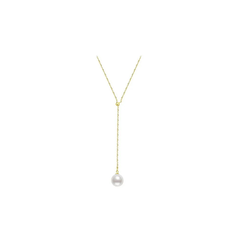 Elegant Edison Pearl 18k Solid Gold Necklace KN00009