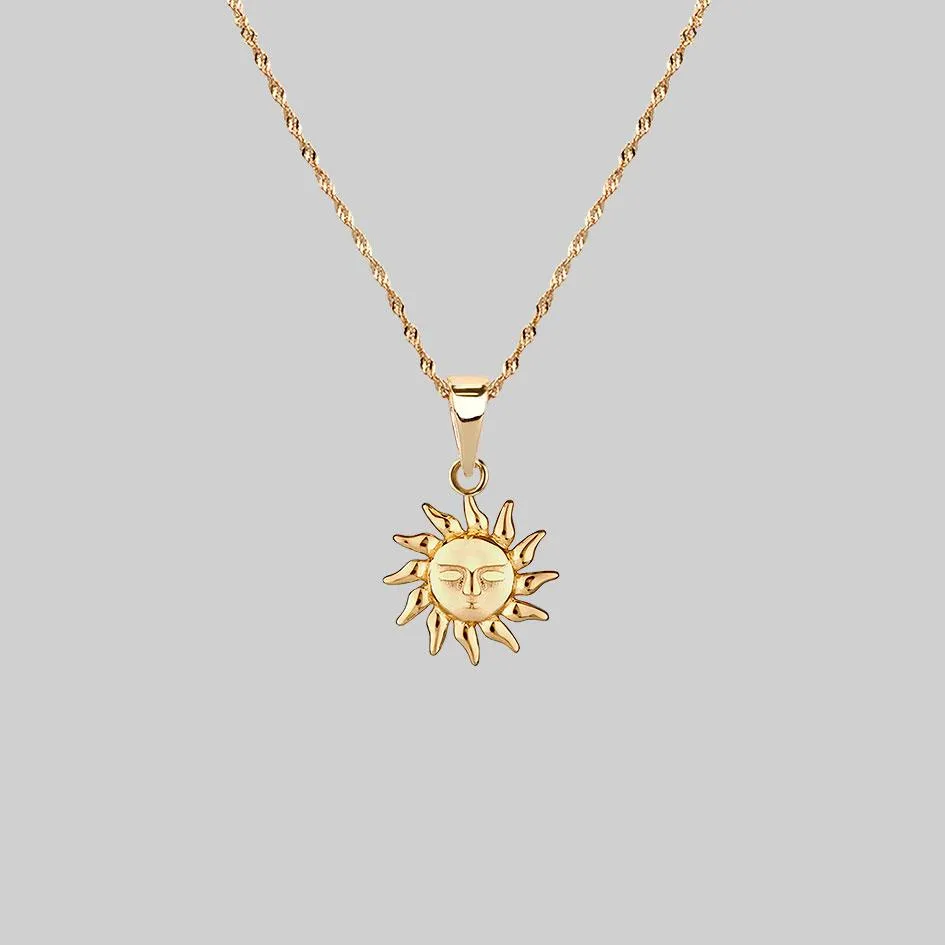 ELIN. Sun & Moon Layering Necklaces - Gold