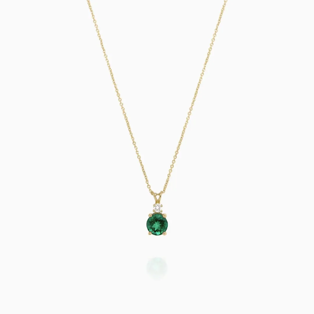 Emerald and Diamond Pendant